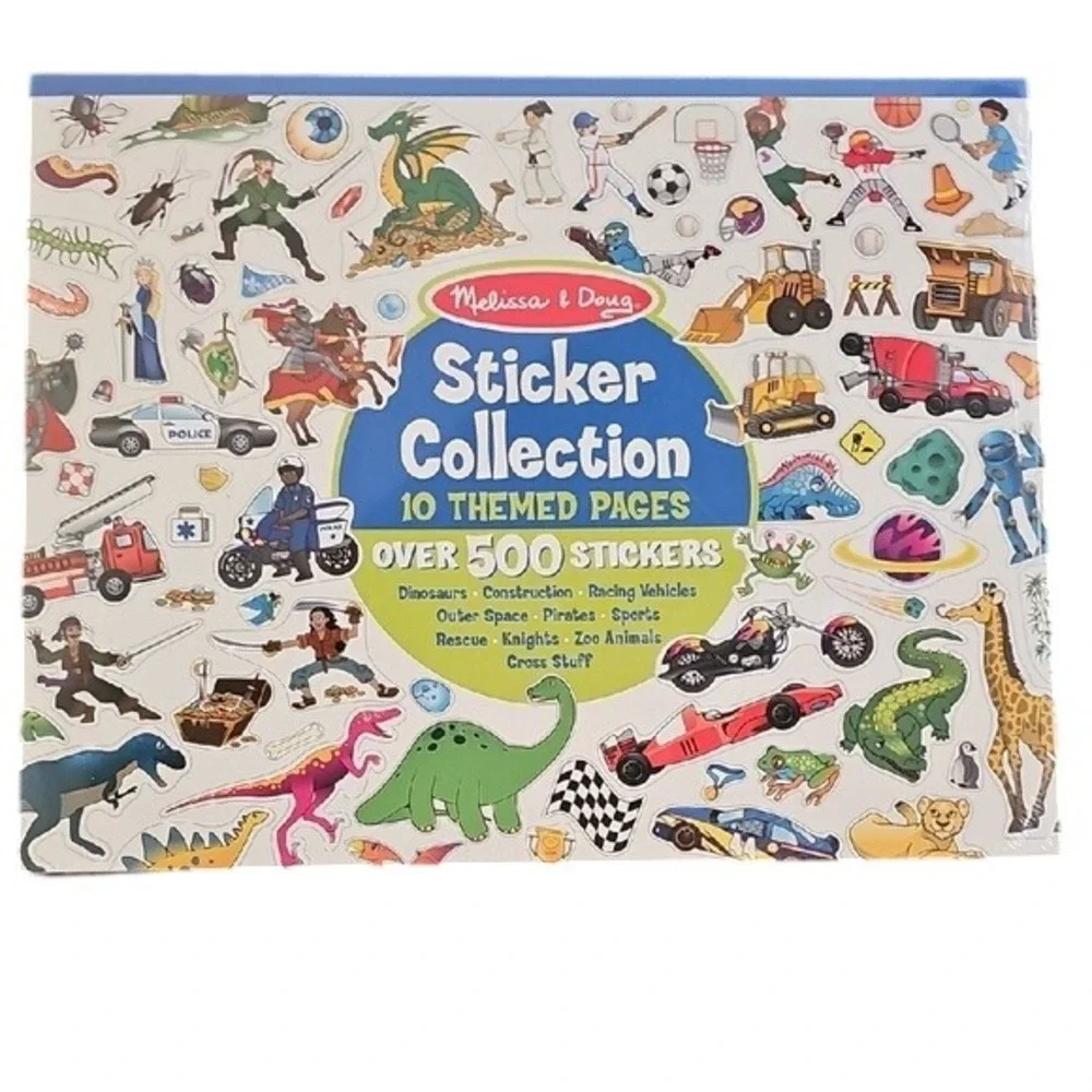 Melissa & Doug Sticker Collection and Reusable Habitats Sticker Pad Bundle New